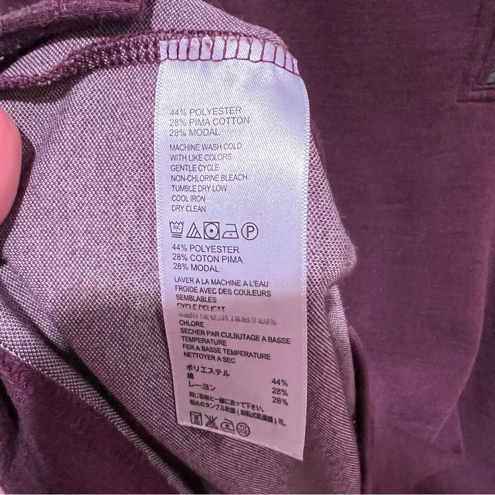 Tommy Bahama Men's Burgundy Zip-Up Sweater - Picture 4 of 5